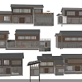 Traditional Ancient Architecture Design With Wooden Structure Tile Roof And Courtyard