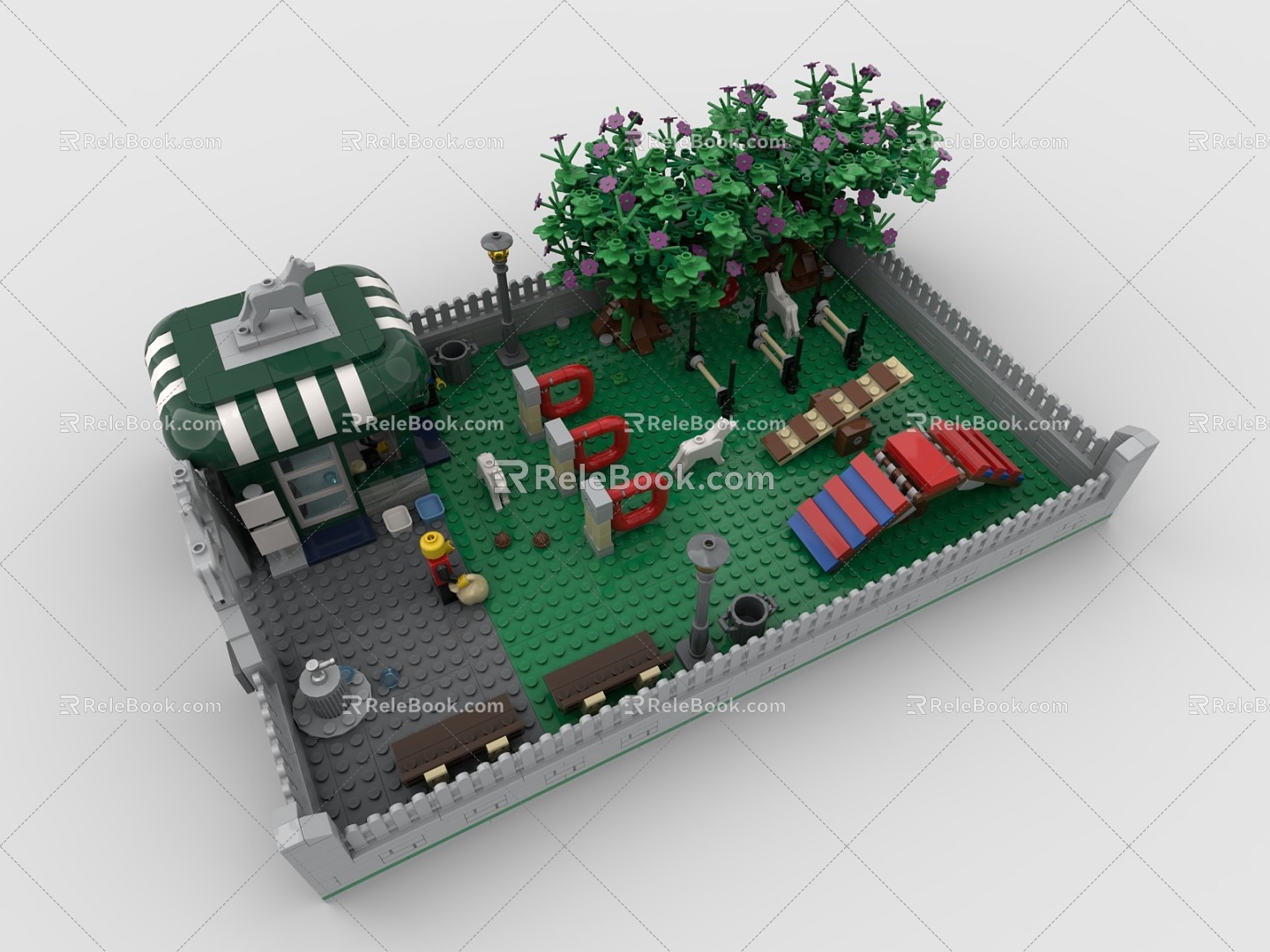 Lego Toys Pet Park Zoo Zoo Shop 3d model