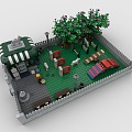 Lego Toys Pet Park Zoo Zoo Shop 3d model