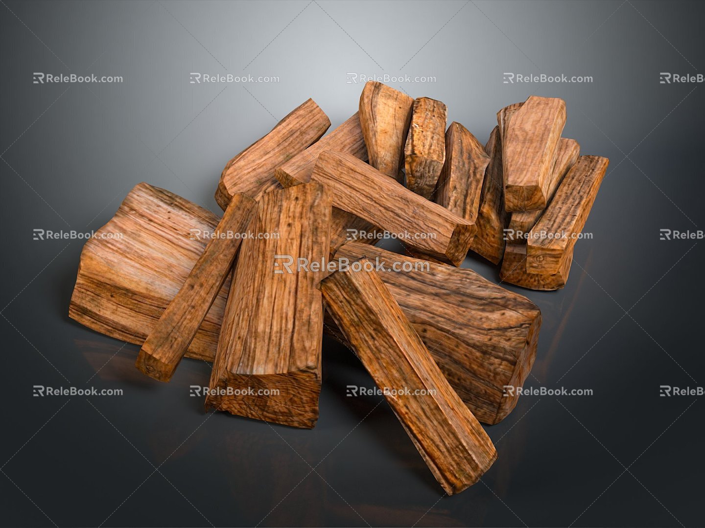 Wood section wood wood wood wood stick wood block bark stump dead wood dead wood mound tree 3d model