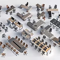 Modern Office Desks With Various Designs Different Shapes And Matching Chairs