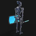 Police robot explosion-proof robot artificial intelligence robot sci-fi character combat robot mechanical warfare police 3d model