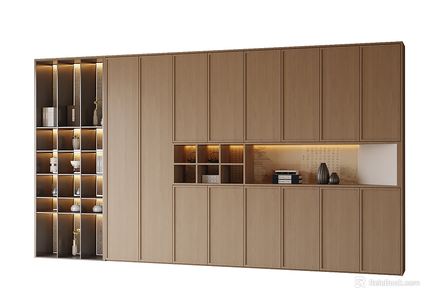 Modern bookcase texture