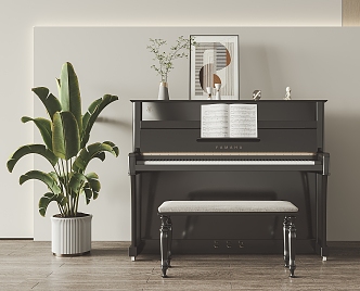 Modern Piano Paint 3d model