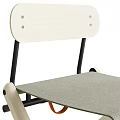 Lightweight Leisure Chair with Wooden X Legs Minimalist Backrest and Comfortable Fabric Seat