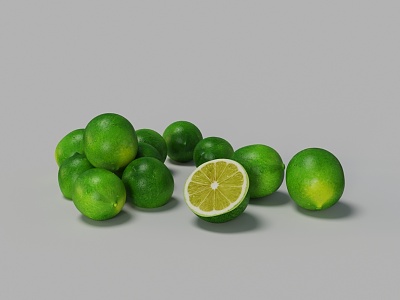 fruit green lemon 3d model