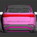 Pink SUV Car With Modern Design Silver Roof Sunroof And Alloy Wheels