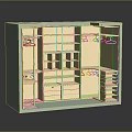 Open Interior Wardrobe Furniture With Multiple Storage Shelves Drawers And Hanging Rods