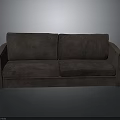 Modern Brown Two Seater Sofa With Comfortable Cushions And Minimalist Design