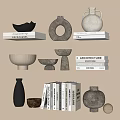 Modern Ornaments Combination Ornaments Decorative Ornaments Books 3d model