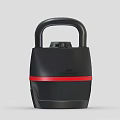 Sports Equipment Handheld Water Bottle with Black Body and Red Stripes for Gym Activities