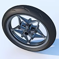 Motorcycle Tires With Modern Alloy Rims And Aggressive Tread Pattern For Sports Motorcycles