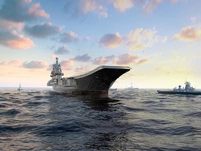 aircraft carrier fleet warship aircraft carrier sea 3d model