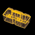 Hardware Tools Yellow And Black Toolbox With Handle And Secure Latches 3d model