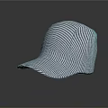 Blue And White Striped Cotton Baseball Cap Stylish Casual Fashionable Headwear Design
