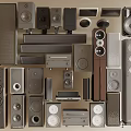 Diverse Headphones and Speakers Collection with Various Designs Sizes and Styles