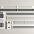 Various Styles Of Air Conditioner Air Vents With Linear And Square Grille Designs