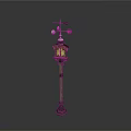 Decorative Weather Vane Lamp Post With Wooden Pole And Top Spheres