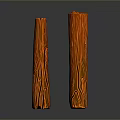 Two Stylish Orange Wood Grain Decorative Pillars For Modern Home Living