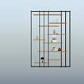 Simple Storage Rack Ornaments Combination 3d model