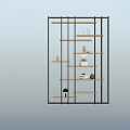 Simple Storage Rack Ornaments Combination 3d model