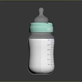 Practical Baby Bottle With Green Lid Transparent Body And 500ml Capacity For Infants