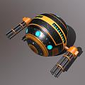 Modern drone future sci-fi sphere drone 3d model