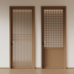 Modern Door Japanese Style Door Single Door Interior Door Glass Door Kitchen Door Lock 3d model