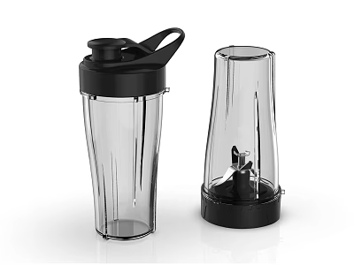 Household Electrical Blender With Transparent Cup And Black Blade Base 3d model