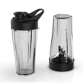 Household Electrical Blender With Transparent Cup And Black Blade Base