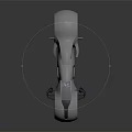 Sleek Futuristic Silver Motorcycle With Streamlined Body And Red Wheel Accents