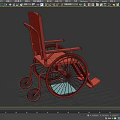 Vintage Wooden Wheelchair With Classic Design And Large Spoked Wheels