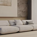 Modern three-seat sofa 3d model