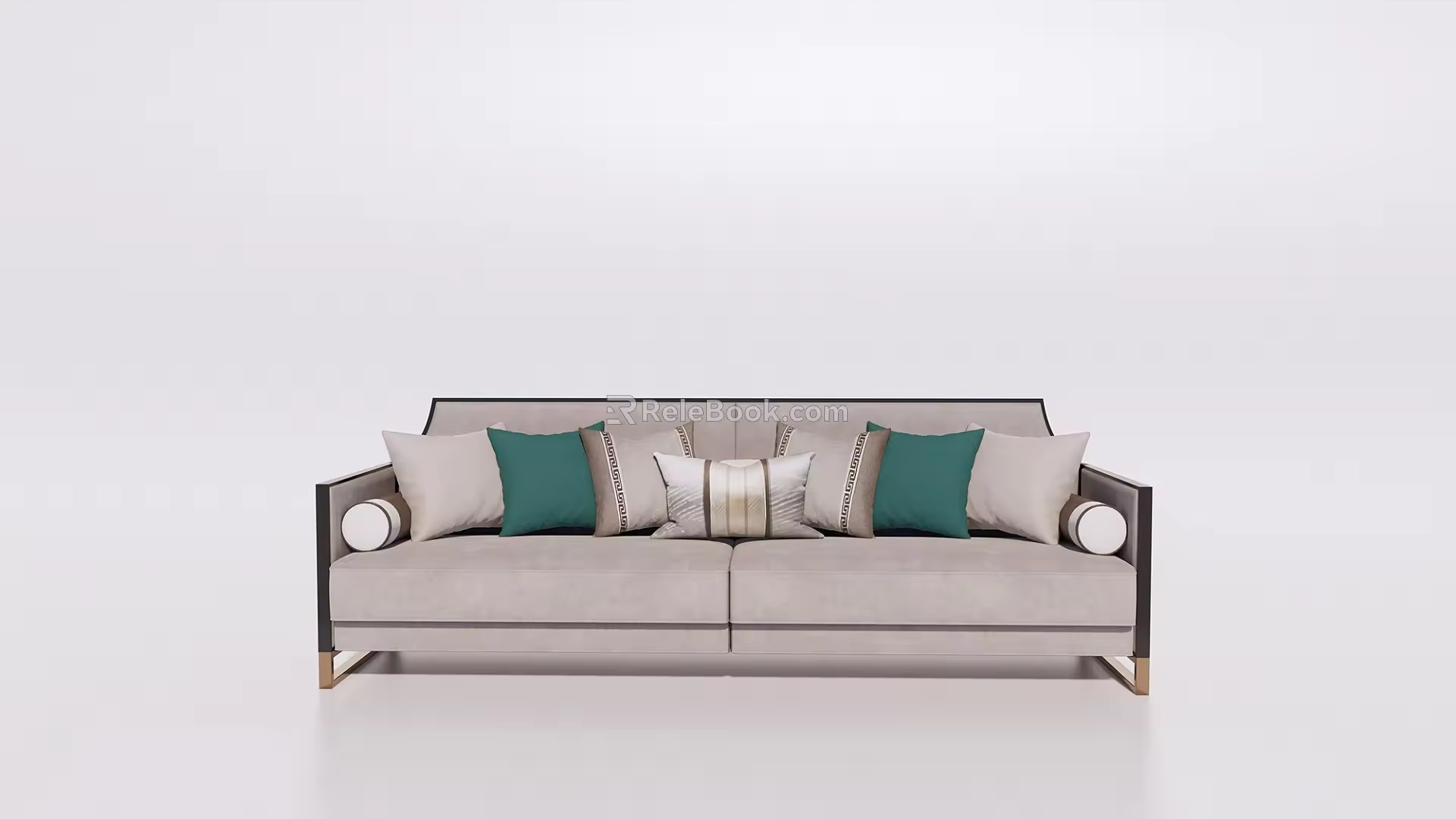 New Chinese-style double sofa 3d model