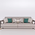 New Chinese-style double sofa 3d model