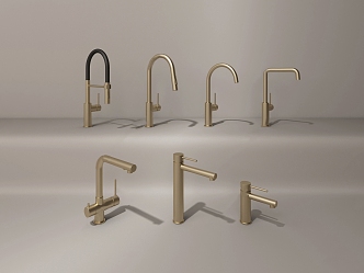 Modern faucet combination 3d model