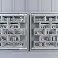 Modern Wine Cabinet With Multiple Shelves Wine Glasses And Decorative Items