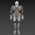 Game Movie Character Mechanical Robot With Detailed Metallic Structure And Humanoid Form