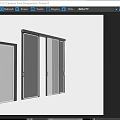 Modern Interior Sliding Doors With Glass Panels And Black Frames For Space Division