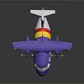 Flybe Purple Passenger Aircraft With Propellers And Yellow Red Stripes