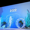 2022 Event Backdrop Wall With Female Silhouette 10 Decor And Coral Elements