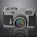 Vintage Electronic Camera Featuring Classic Design And Retro Analog Functions