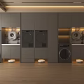 Balcony cabinet washing machine cabinet washing machine sweeping robot 3d model