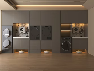 Balcony cabinet washing machine cabinet washing machine sweeping robot 3d model