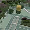 Residential Garden Landscape Master Plan With Green Spaces And Walking Paths