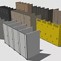 Public Restroom Stall Designs With Various Colors And Materials For Modern Facilities