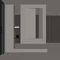 Modern Minimalist Entryway Cabinet And Side Cabinet With Storage Shelves And Decor