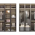 Modern Wardrobe Interior Design With Hanging Clothes Storage Boxes Shelves And Drawers
