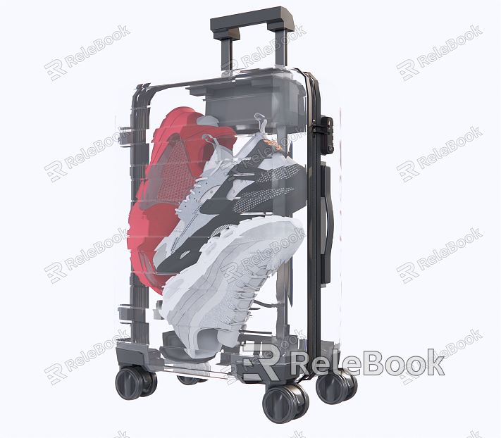 Modern Luggage Transparent Luggage model