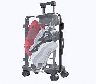 Modern Luggage Transparent Luggage 3d model